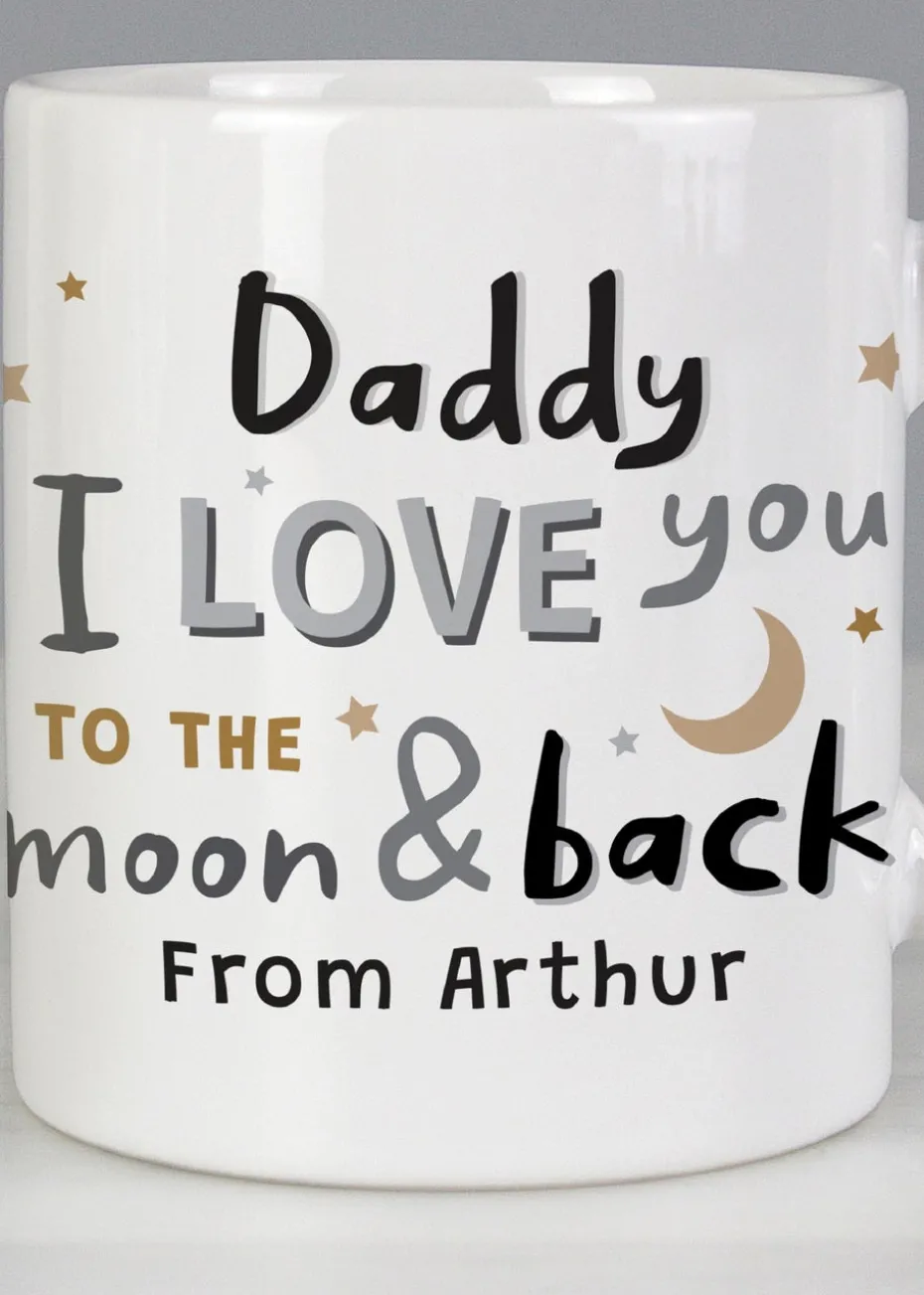 Personalised Memento Company White To the Moon and Back Mug