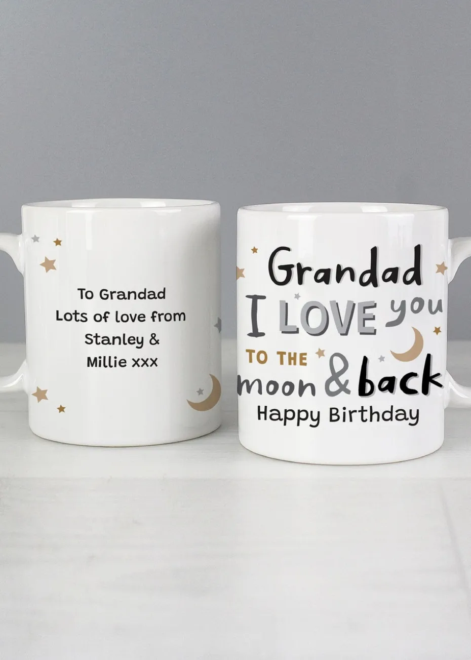 Personalised Memento Company White To the Moon and Back Mug