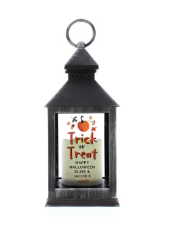 Personalised Memento Company Black Trick or Treat Lantern