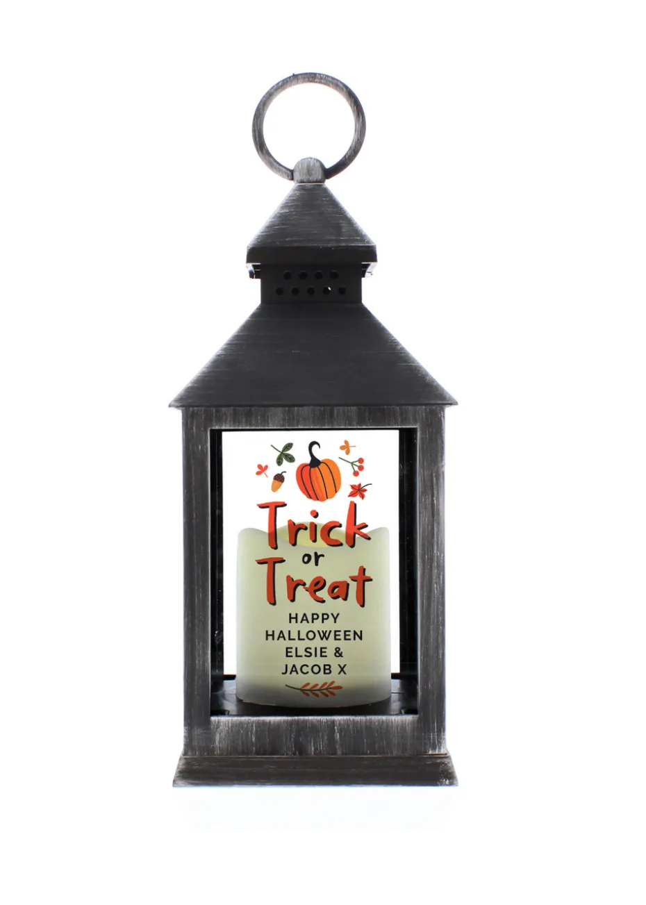 Personalised Memento Company Black Trick or Treat Lantern