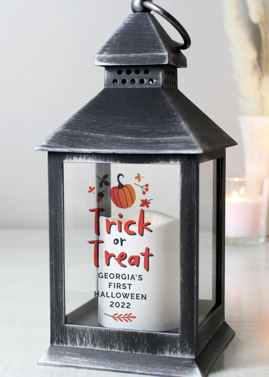 Personalised Memento Company Black Trick or Treat Lantern