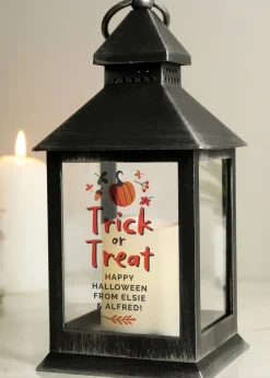 Personalised Memento Company Black Trick or Treat Lantern