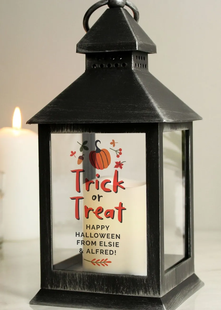 Personalised Memento Company Black Trick or Treat Lantern