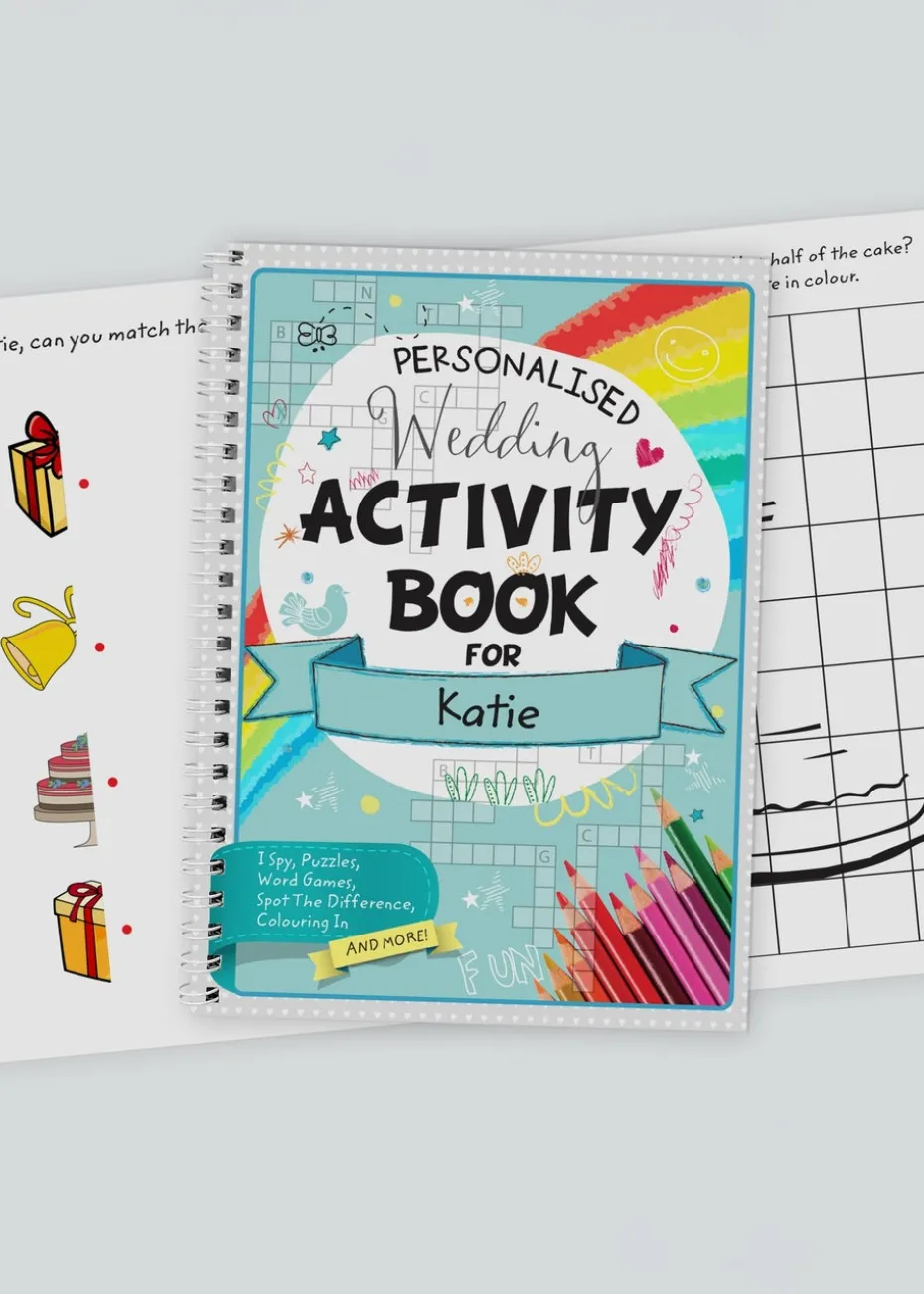 Personalised Memento Company A5 Wedding Activity & Colouring Book Multi