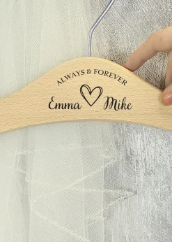 Personalised Memento Company Always & Forever Wooden Hanger