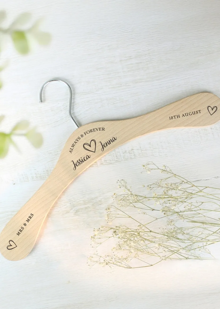 Personalised Memento Company Always & Forever Wooden Hanger