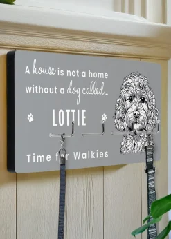 Personalised Memento Company  Cockapoo Grey Lead Hooks