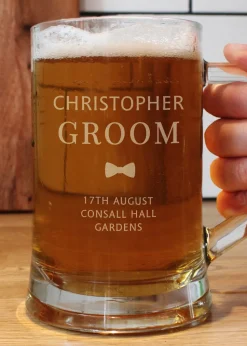 Personalised Memento Company White The Snowman Let it Snow Gold Handed Mug