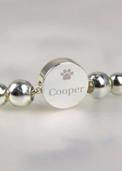 Personalised Memento Company Silver Pet Memorial Bracelet and Sentiment Card