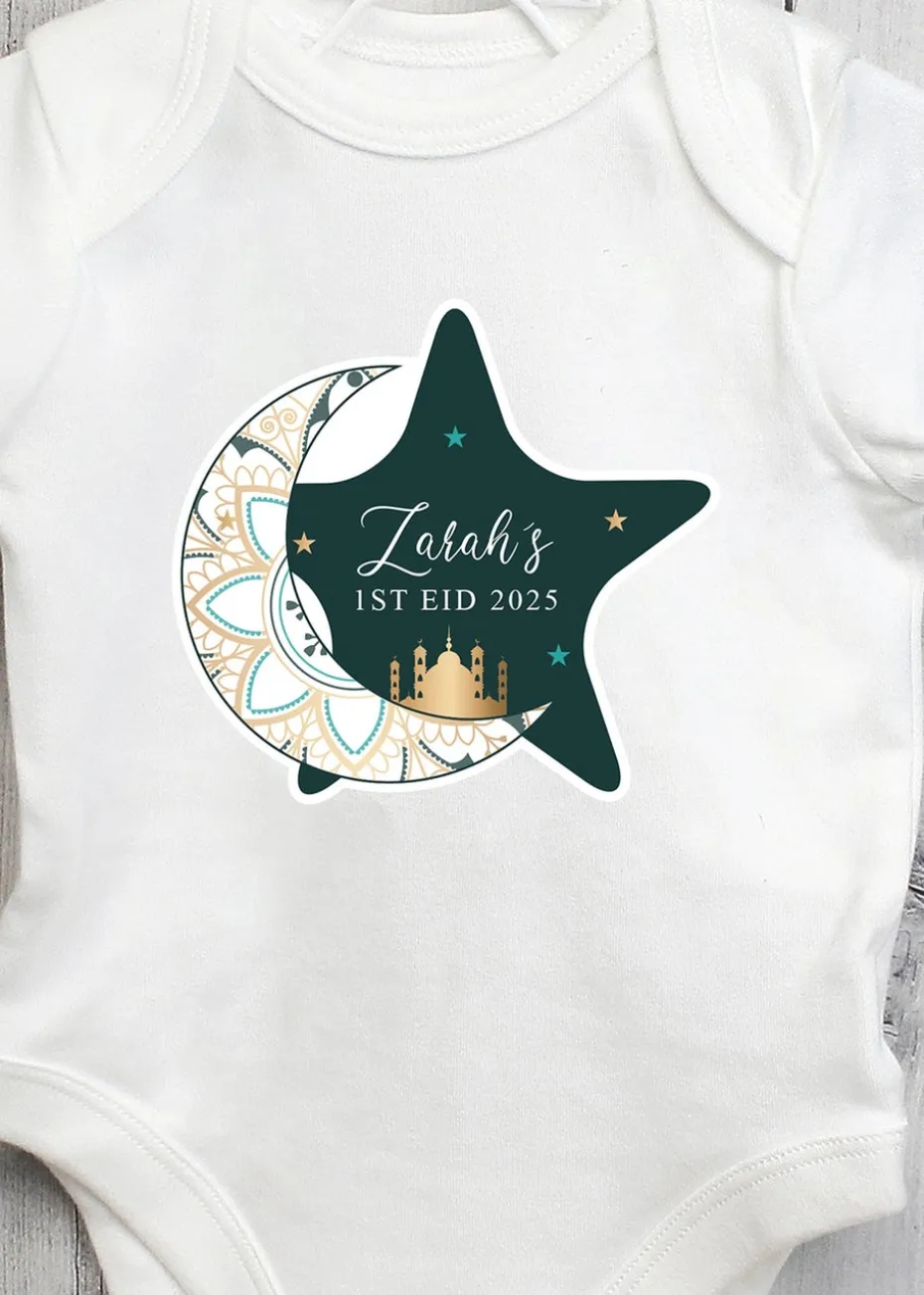 Personalised Memento Company White 1st Eid Baby Vest