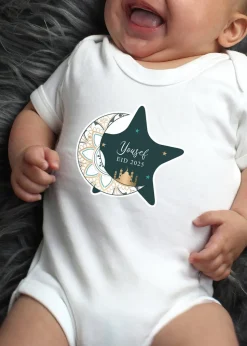 Personalised Memento Company White 1st Eid Baby Vest