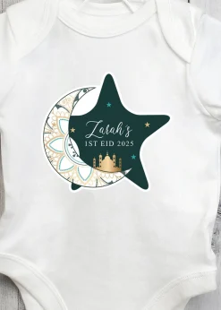Personalised Memento Company White 1st Eid Baby Vest
