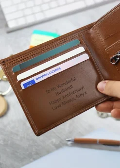 Personalised Memento Company Tan Leather Wallet
