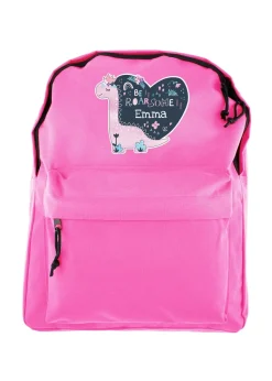 Personalised Memento Company Pink Dinosaur Backpack