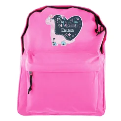 Personalised Memento Company Pink Dinosaur Backpack