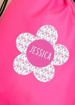 Personalised Memento Company Pink Flower Kit Bag