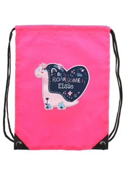 Personalised Memento Company Pink Dinosaur Kit Bag