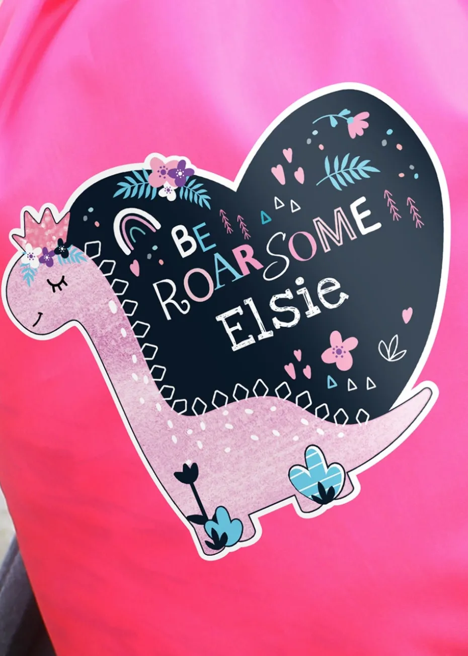 Personalised Memento Company Pink Dinosaur Kit Bag
