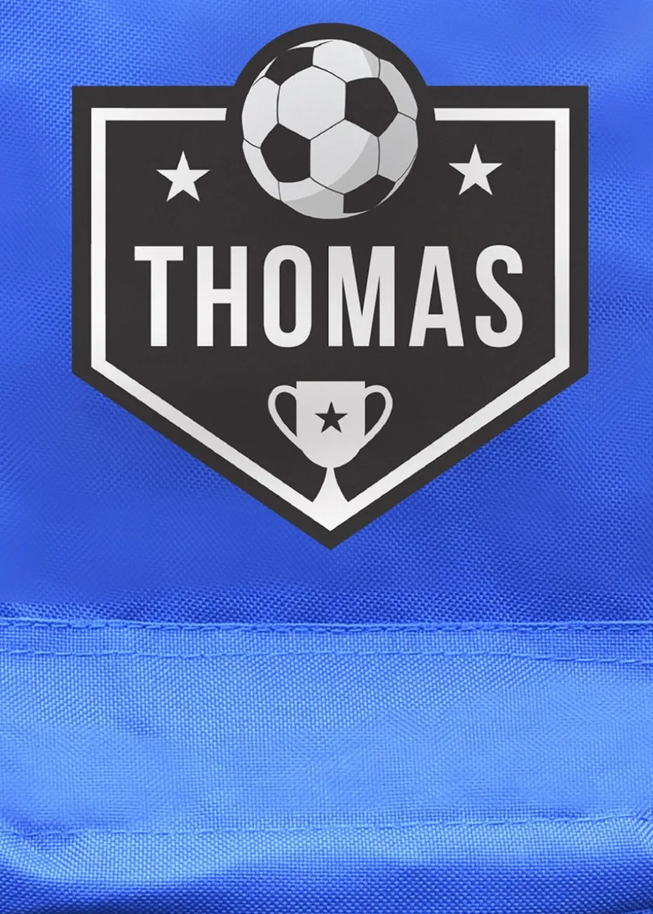 Personalised Memento Company Blue Football Backpack