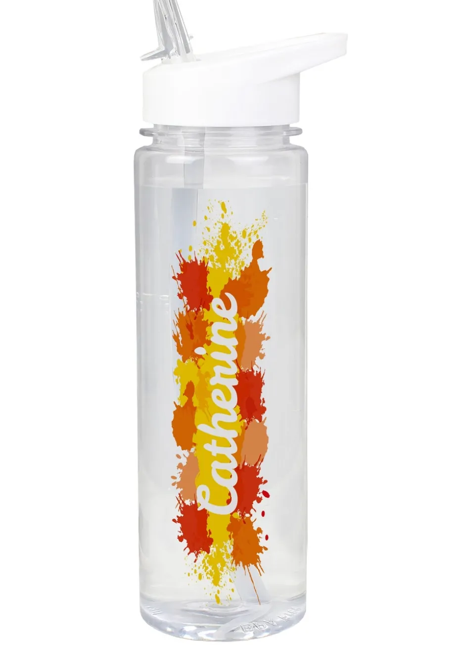 Personalised Memento Company Clear Splash Name Only Water Bottle