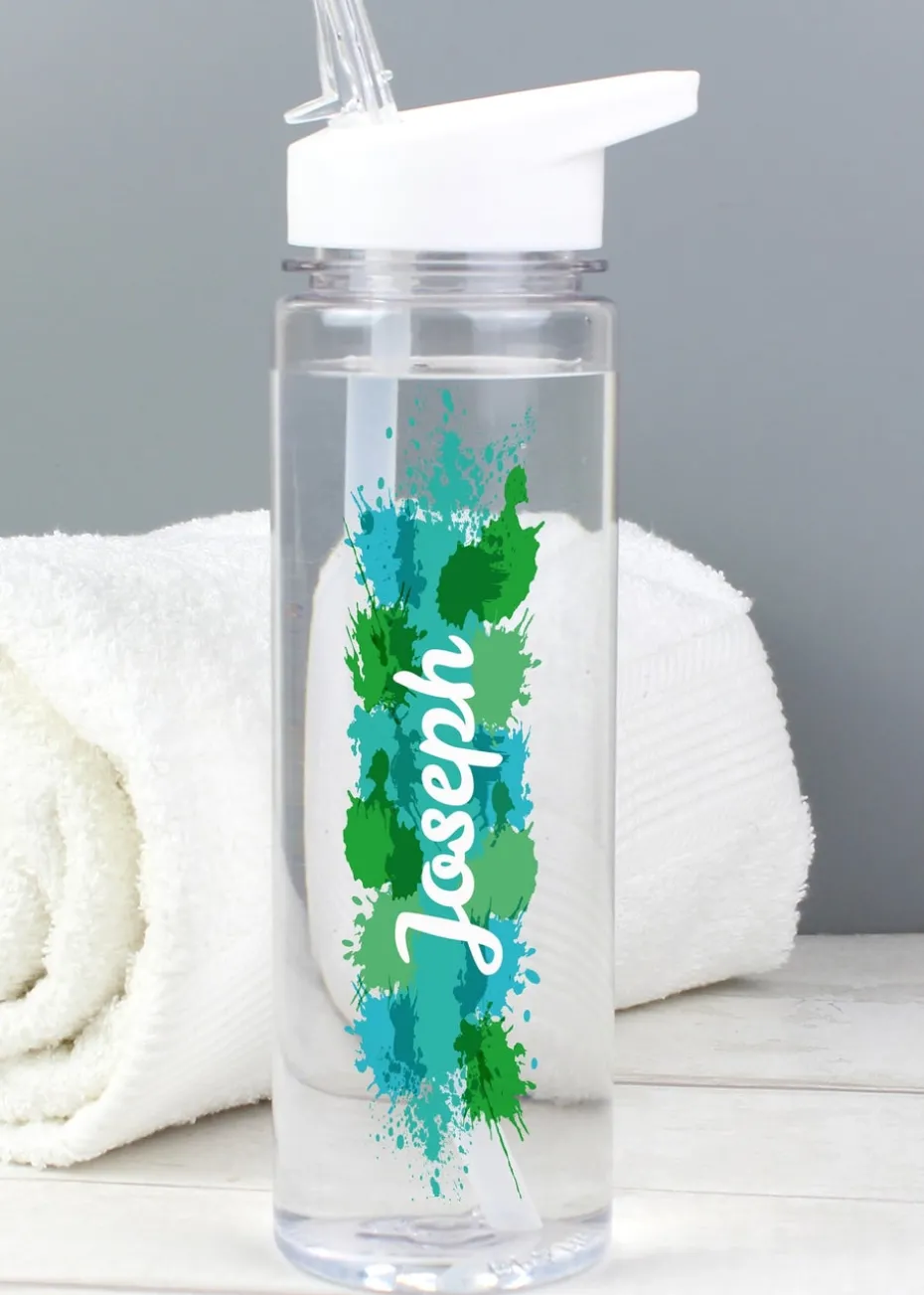 Personalised Memento Company Clear Splash Name Only Water Bottle