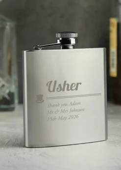 Personalised Usher Hip Flask