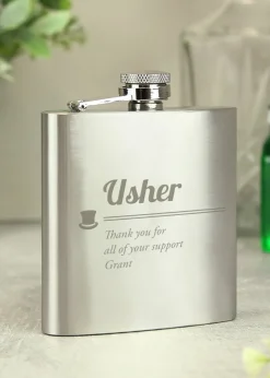 Personalised Usher Hip Flask