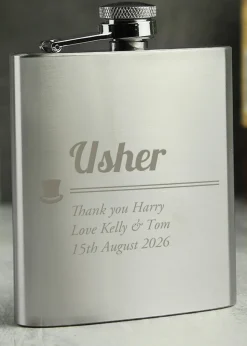 Personalised Usher Hip Flask