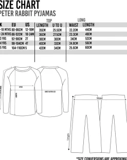 Peter Rabbit Kids Blue Long Sleeve Long Leg Pyjamas (12 Months - 5 Years)