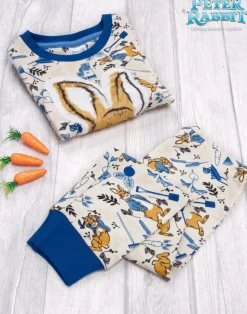 Peter Rabbit Kids Blue Long Sleeve Long Leg Pyjamas (12 Months - 5 Years)