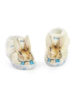 Peter Rabbit Kids Character Face Velcro Loafer Slippers (4 - 10 Younger)