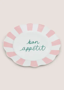 Pink Bon Appetit Dinner Plate