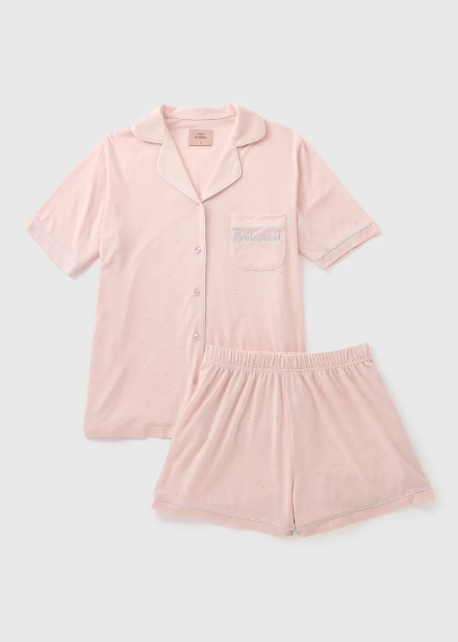 Pink Bridesmaid Pyjama Set