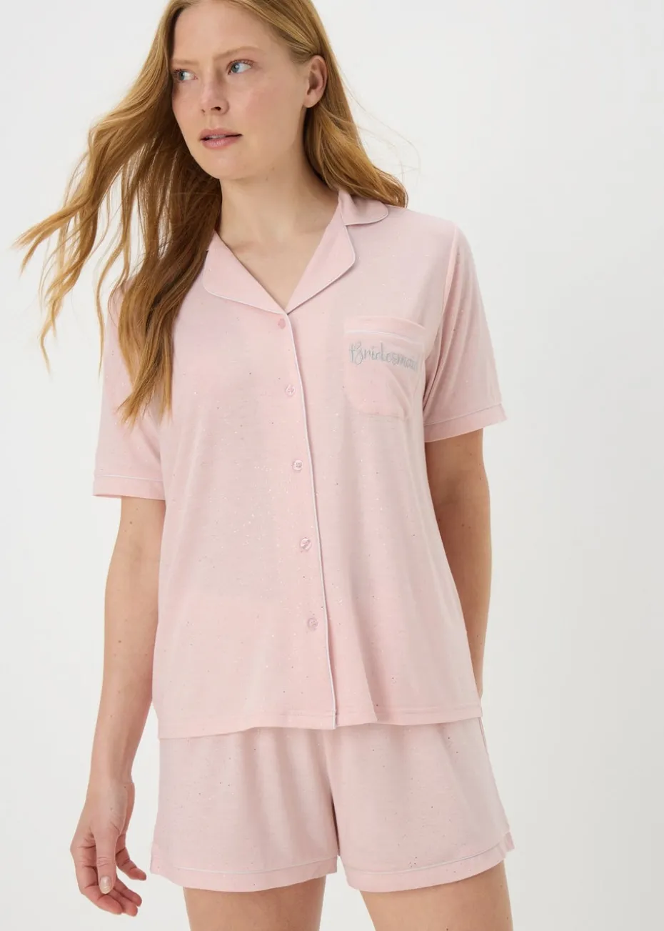 Pink Bridesmaid Pyjama Set
