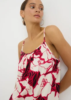 Pink Floral Mini Cami Dress