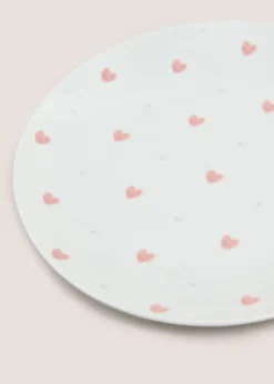 Pink Heart Side Plate