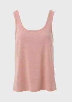 Pink Linen Blend Vest