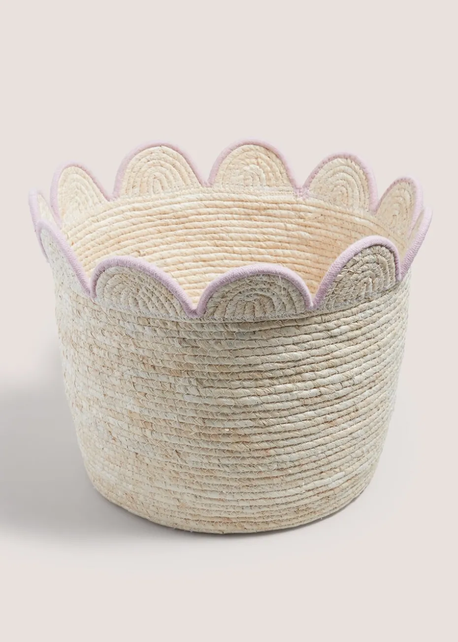 Pink Scallop Edge Basket