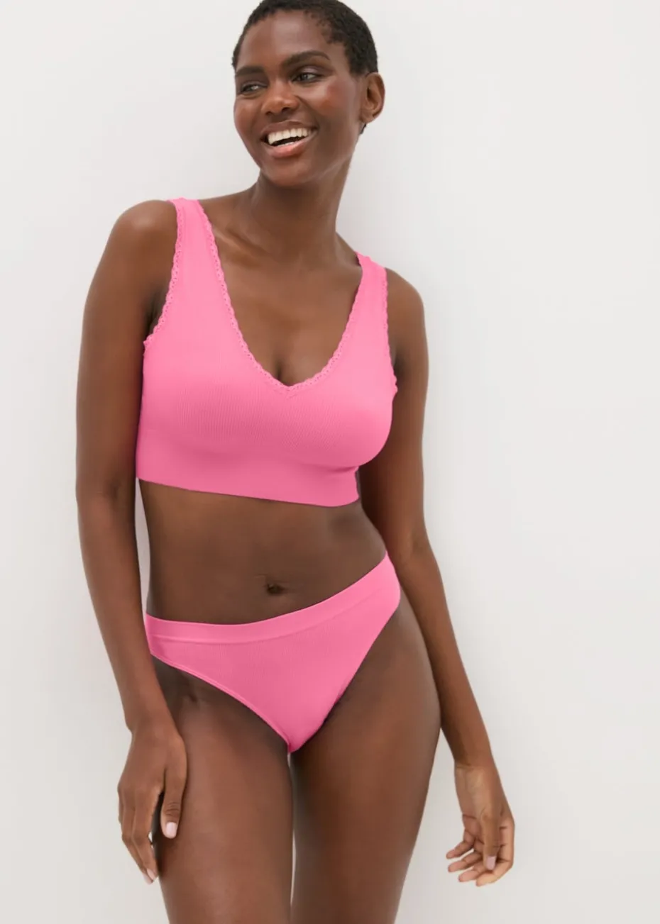 Pink Seamless Brazilian Knickers