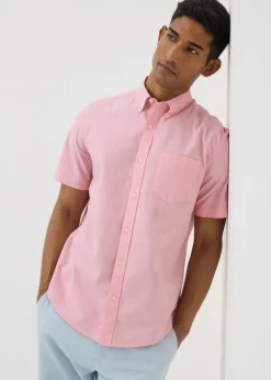 Pink Short Sleeve Oxford Shirt