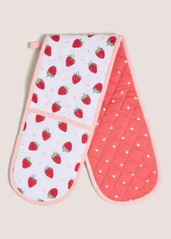 Pink Strawberry Oven Gloves