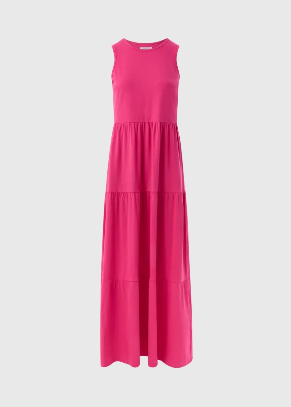 Pink Tiered Maxi Dress