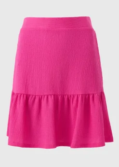 Pink Tiered Mini Skirt
