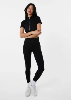 Pink Vanilla Black Active Rib Leggings