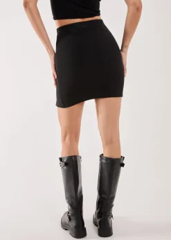 Pink Vanilla Black Bandage Double Split Mini Skirt