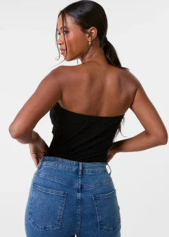 Pink Vanilla Black Detail Bodysuit