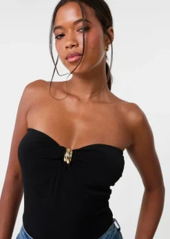 Pink Vanilla Black Detail Bodysuit