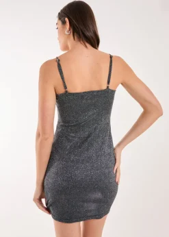 Pink Vanilla Black Glitter Cami Mini Dress