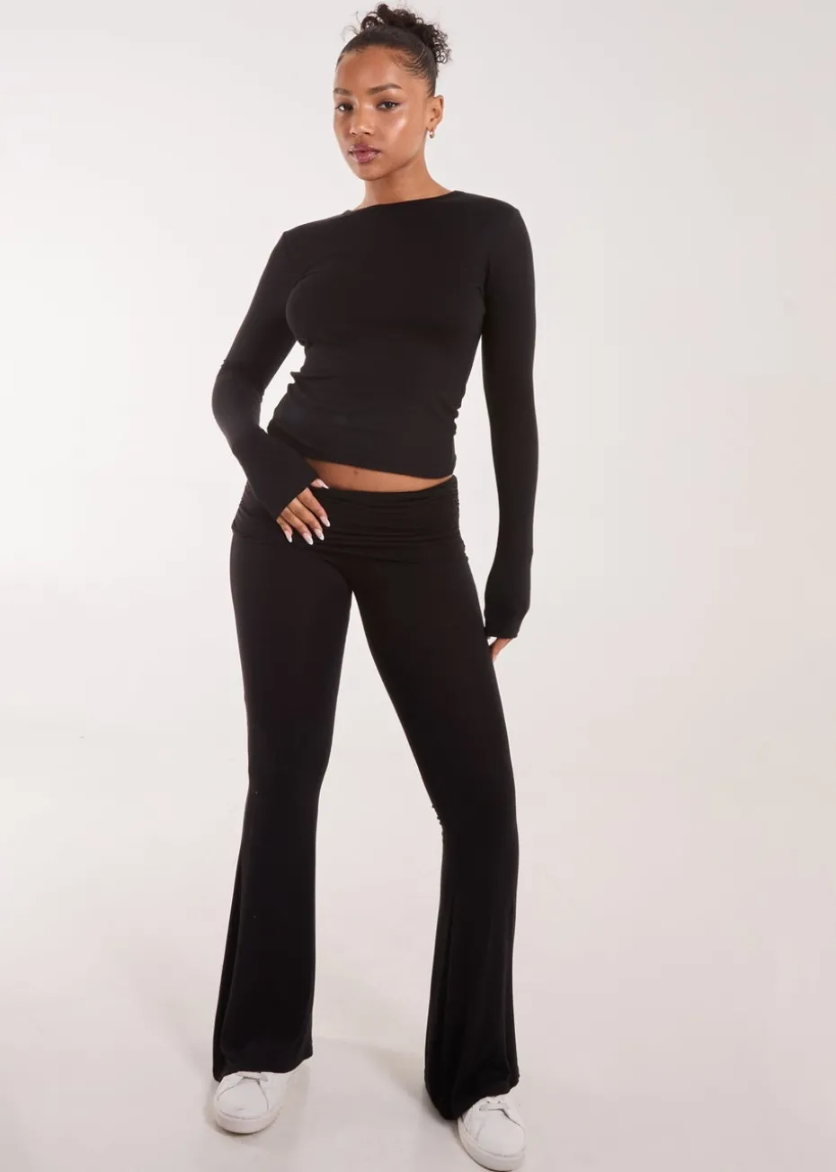 Pink Vanilla Black Long Sleeve Top