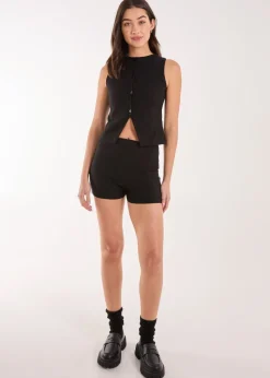 Pink Vanilla Black Pinstripe Tailored Shorts